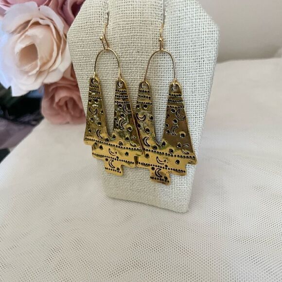 NEW FP Boho Tribal Dangle Earrings - Picture 6 of 11